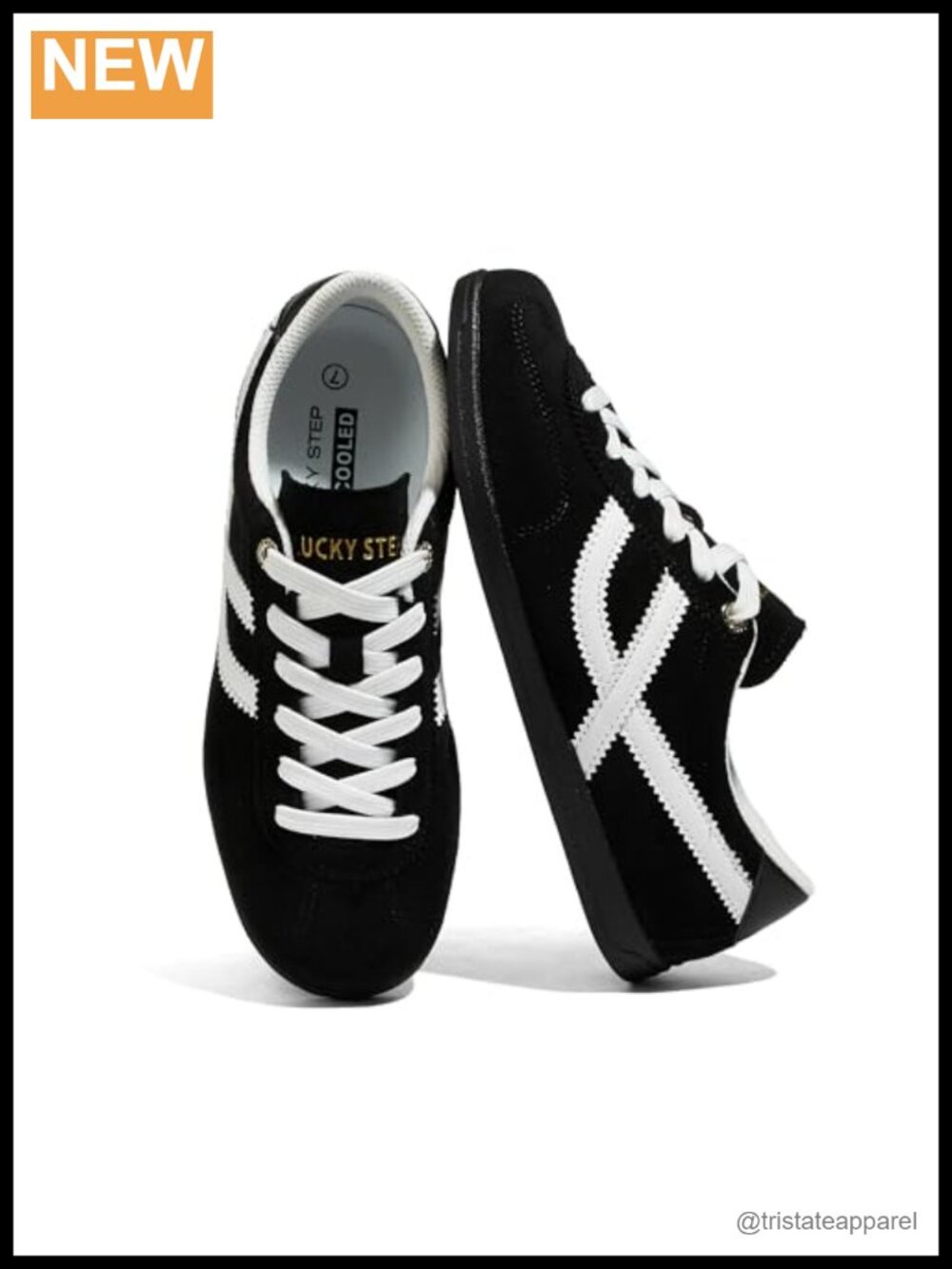 Cow Suede Faux Leather Retro Sneakers Gum Sole Walking Shoes